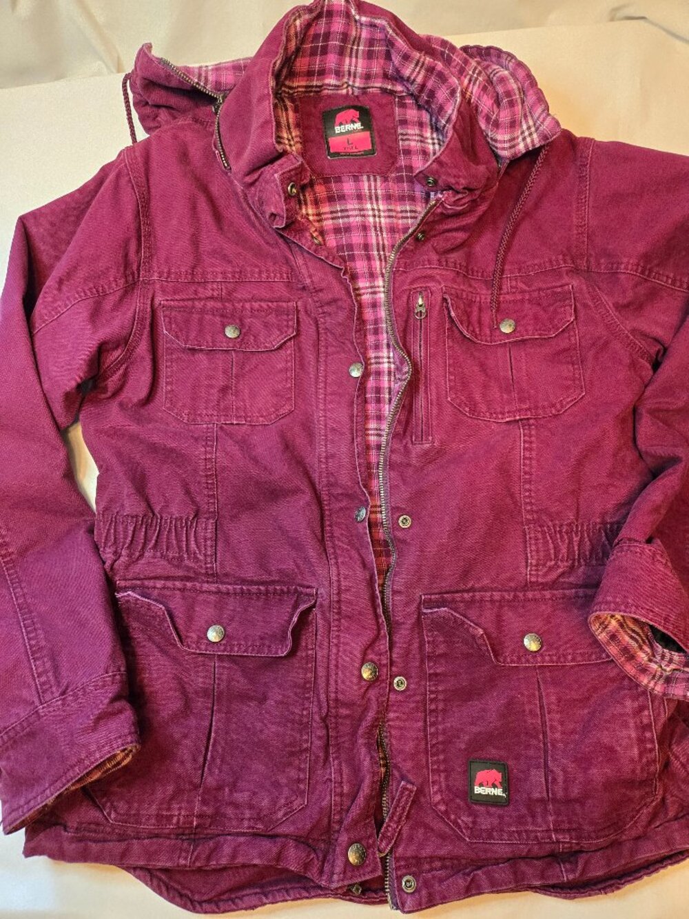 Berne Vintage Washed Duck Barn Coat Size Large Tall